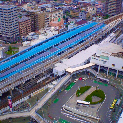 2010年代泉大津商店街を上から見た様子