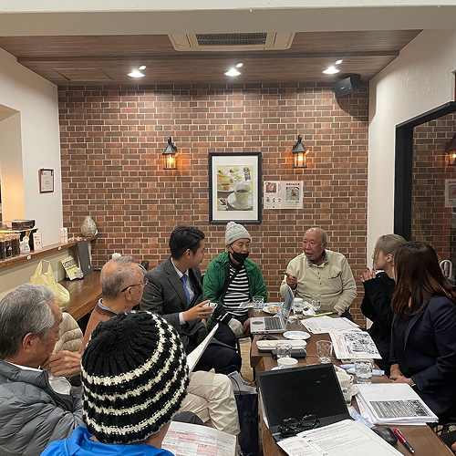 泉大津商店街のメンバーで打ち合わせ